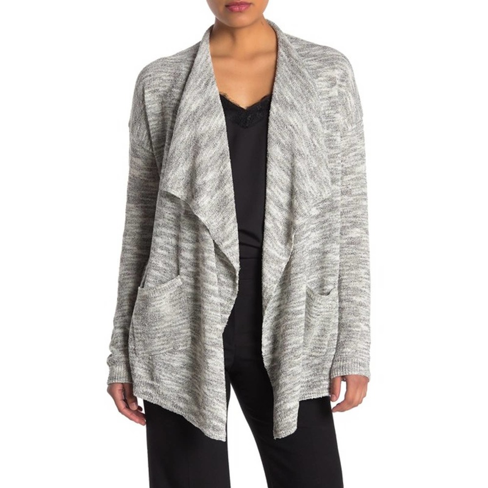 NWT ADY P Space Dye Draped Open Front Cardigan